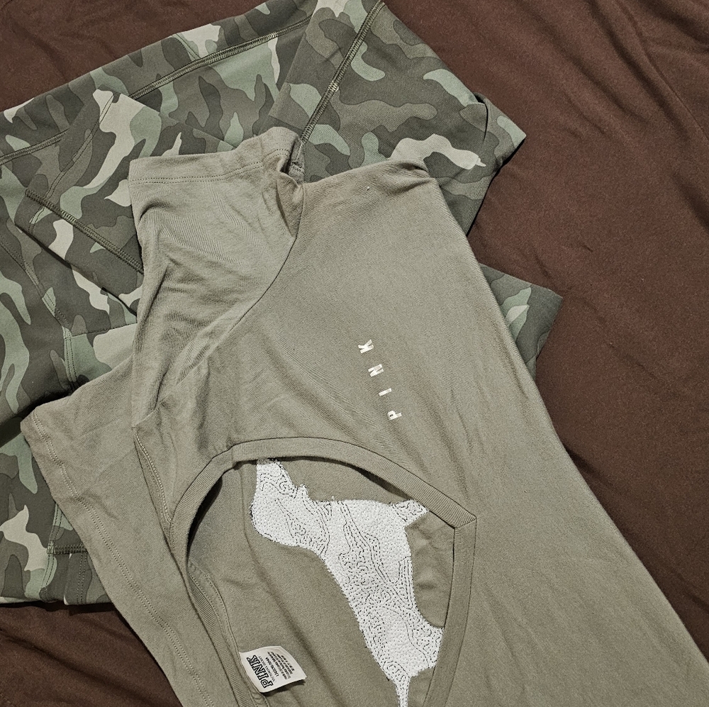 PINK Victoria's Secret Khaki Top - Picture 3 of 6